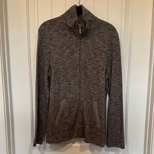 Soma Gray Zip-Up Lounge Sweater